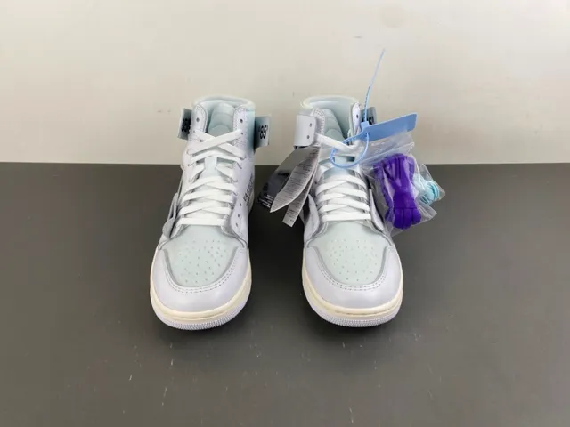 Nike x Off-White Air Jordan 1 Light Gray Deconstructed Basketball Shoes 12