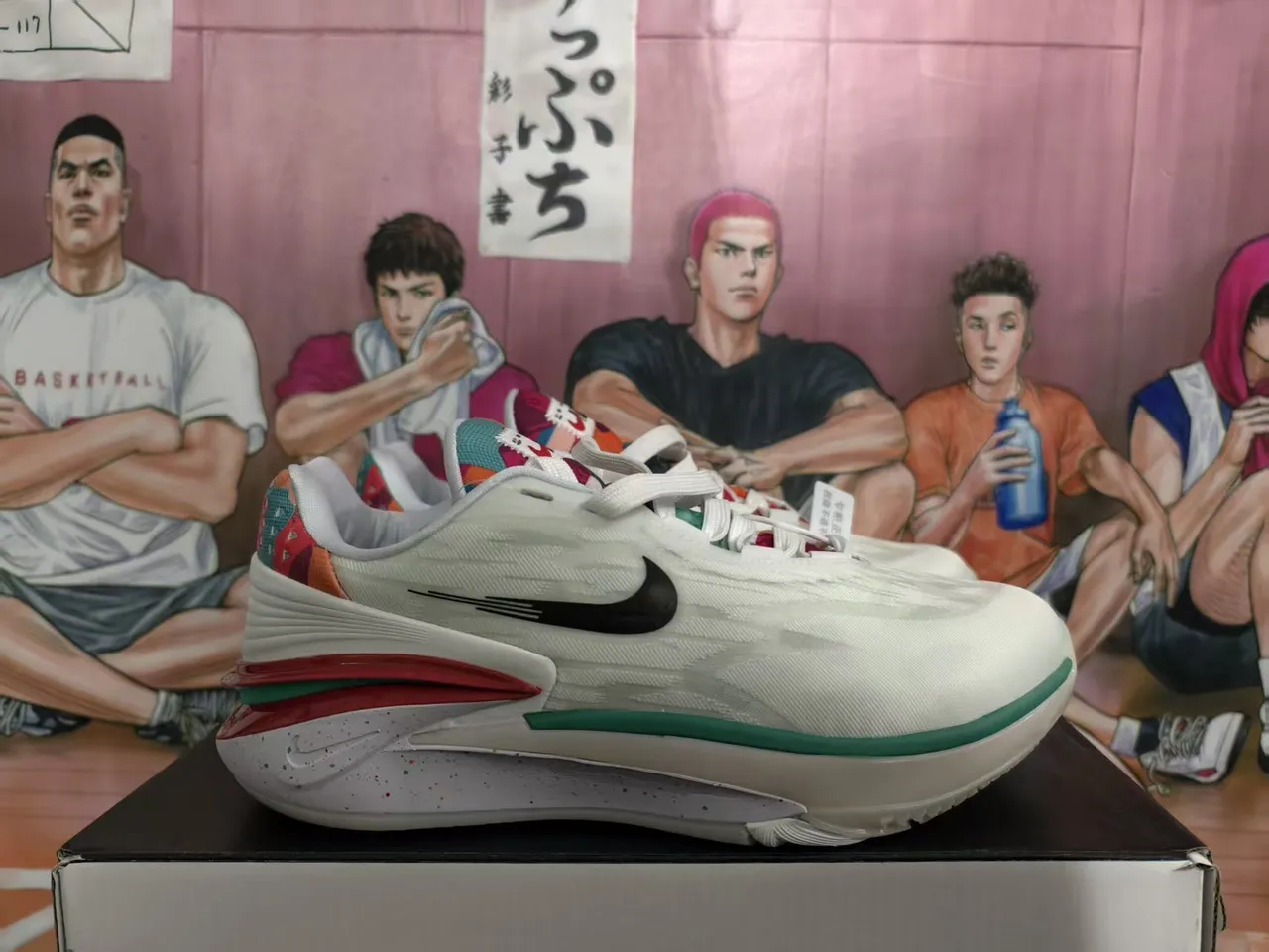 Nike Année du Lapin Blanc Multicolore Haut en Textile Supérieur Chaussures de basket-ball 2