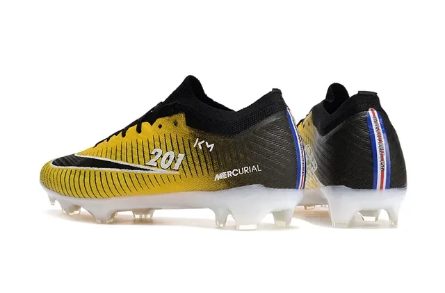 Nike Chaussures de football jaune noir basses chaussette haut gradient terrain ferme 4
