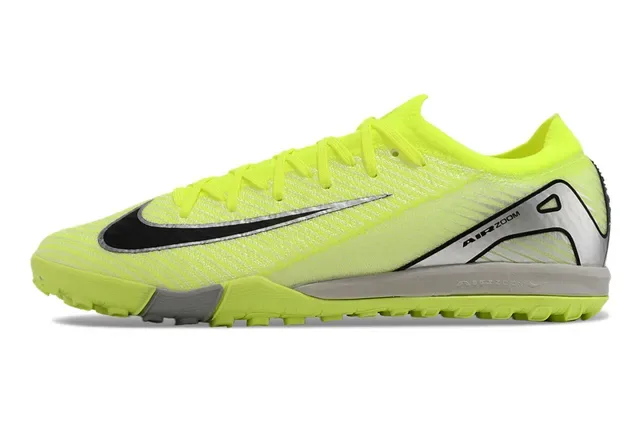 Nike Yellow Silver Knit Upper Turf Outsole Sneakers 2