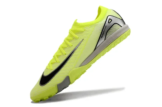 Nike Yellow Silver Knit Upper Turf Outsole Sneakers 3