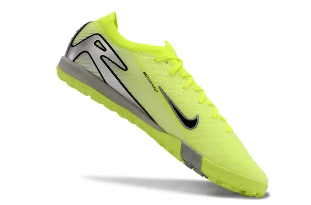 Nike Yellow Silver Knit Upper Turf Outsole Sneakers 4