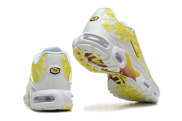 Nike Yellow White Tie-Dye Upper Dual Visible Air Units Lifestyle Sneakers 6