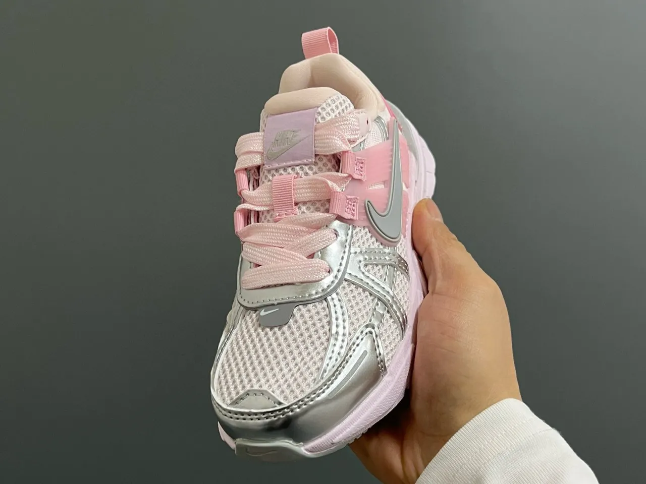 Nike Zoom 2K Silver Mesh Chunky Sneakers 16