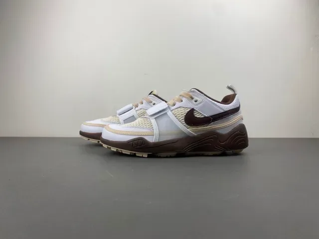 Nike Zoom 2K White Brown Layered Synthetic Cage Mesh Upper Sneakers 8