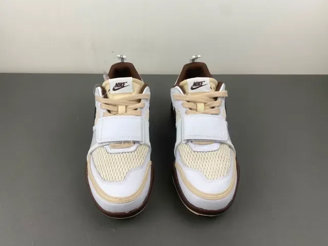 Nike Zoom 2K White Brown Layered Synthetic Cage Mesh Upper Sneakers 9