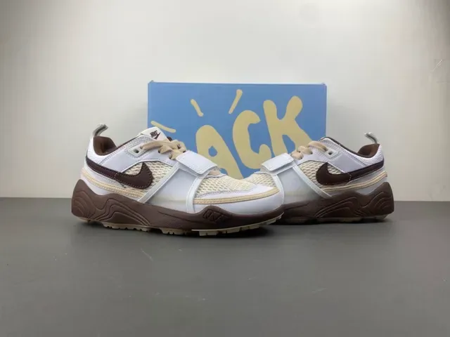 Nike Zoom 2K White Brown Layered Synthetic Cage Mesh Upper Sneakers 11