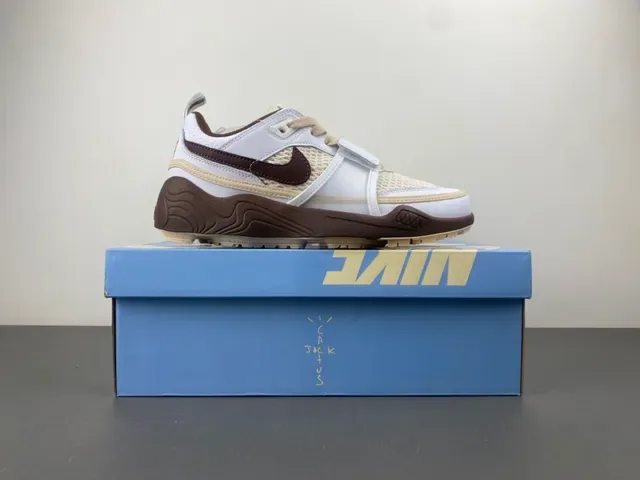 Nike Zoom 2K White Brown Layered Synthetic Cage Mesh Upper Sneakers 13