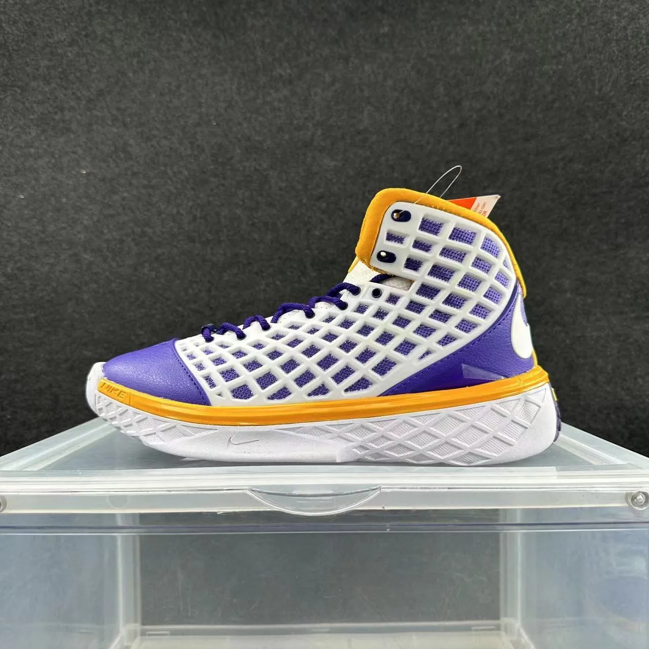 Nike Zoom Kobe IV Purple White Yellow Basketball Shoes 2