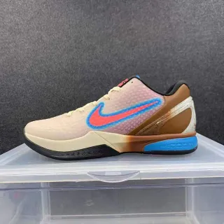 Nike Zoom Kobe VI बेज भूरा गुलाबी नीला बास्केटबॉल जूते