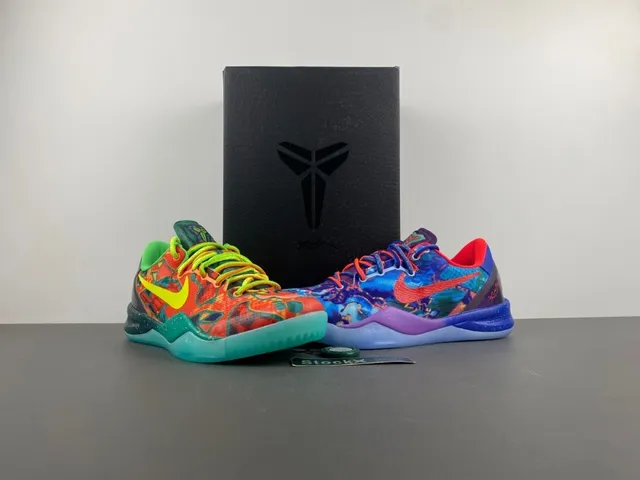 Nike Zoom Kobe VIII Multicolor Abstract Print Basketball Shoes 15