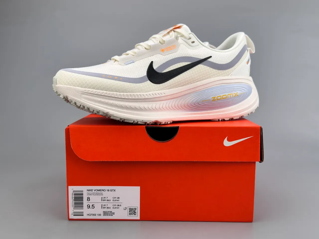 Nike ZoomX Beige Gray Engineered Mesh Upper GORE-TEX Waterproofing Running Shoes 4