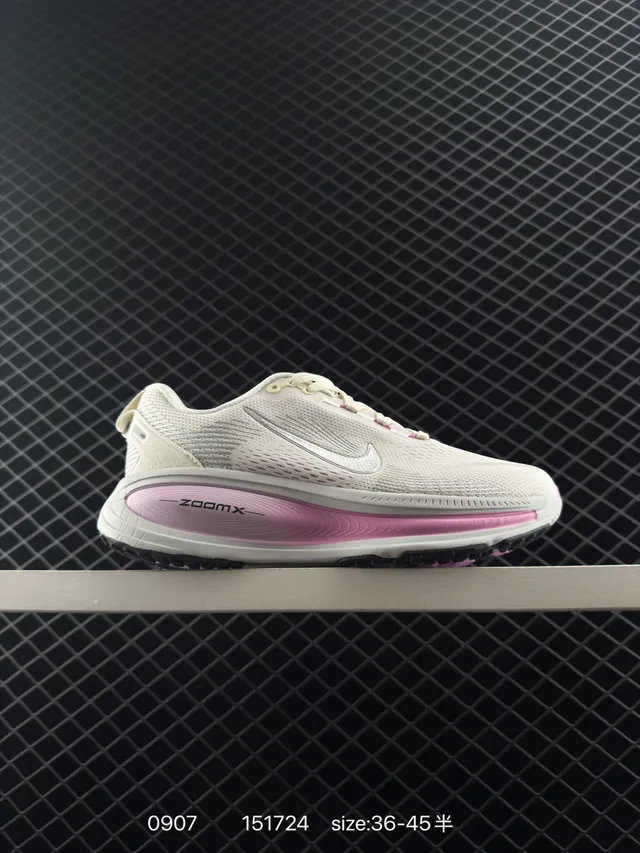 Nike ZoomX Beige Pink Chaussures de course avec upper en maille respirante et bande de media suela de pleine longueur 7