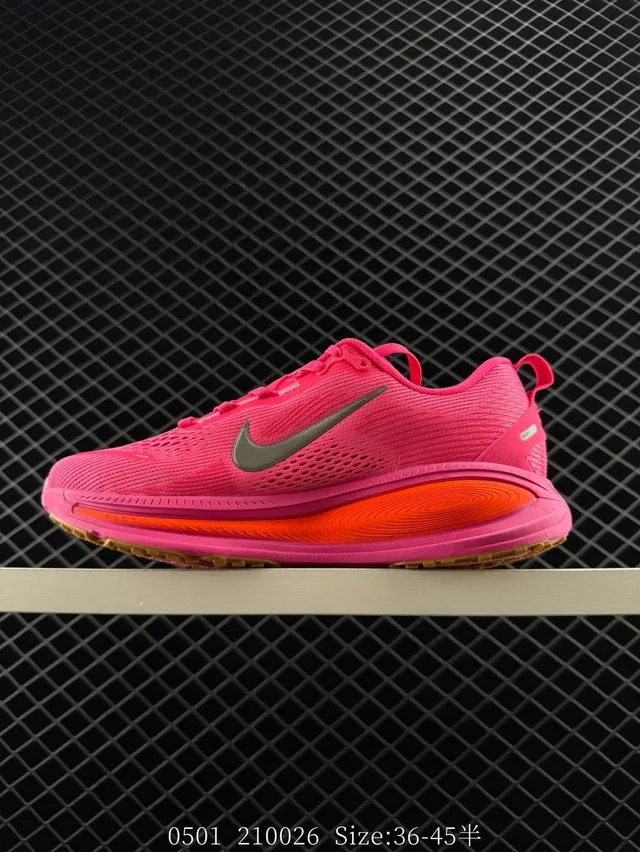 Nike ZoomX Rosa Naranja Malla Knit Superior Media Suela Visible Zapatos de correr 5