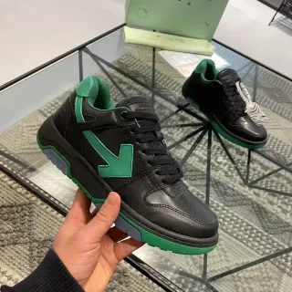 Off-White Arrow حذاء رياضي أسود وأخضر كوتشي