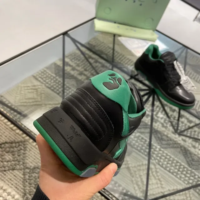 Off-White Arrow حذاء رياضي أسود وأخضر كوتشي 3