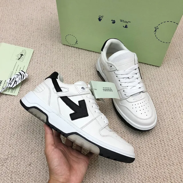 Off-White Arrow Black Tênis de Estilo de Vida de Baixo Corte com Bico Perfurado 5
