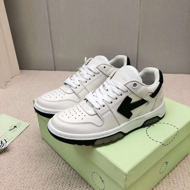 Off-White Arrow Black Tênis de Estilo de Vida de Baixo Corte com Bico Perfurado 6