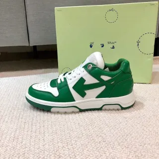 Off-White Arrow أخضر وأبيض لايف ستايل سنيكرز