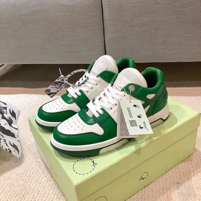 Off-White Arrow Vert et Blanc Lifestyle Sneakers 4