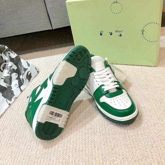 Off-White Arrow Vert et Blanc Lifestyle Sneakers 7
