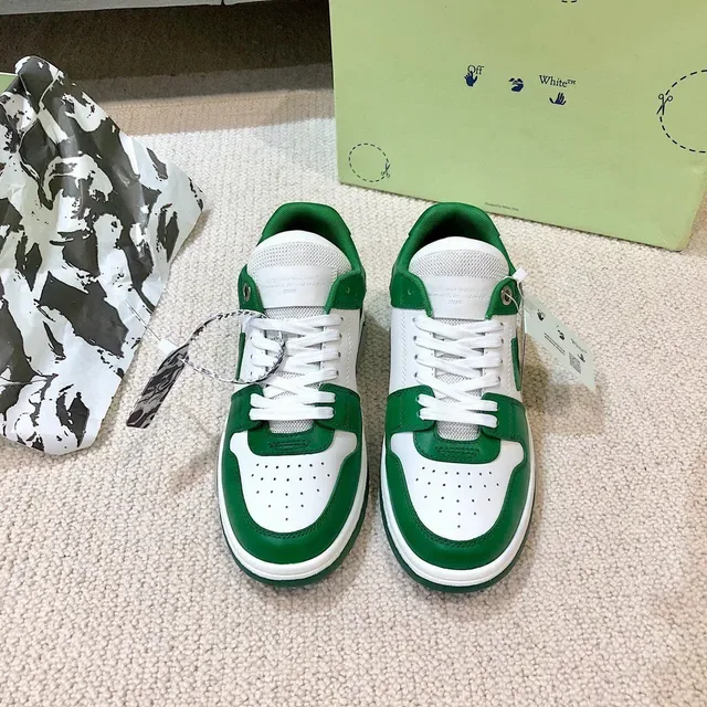 Off-White Arrow Vert et Blanc Lifestyle Sneakers 8