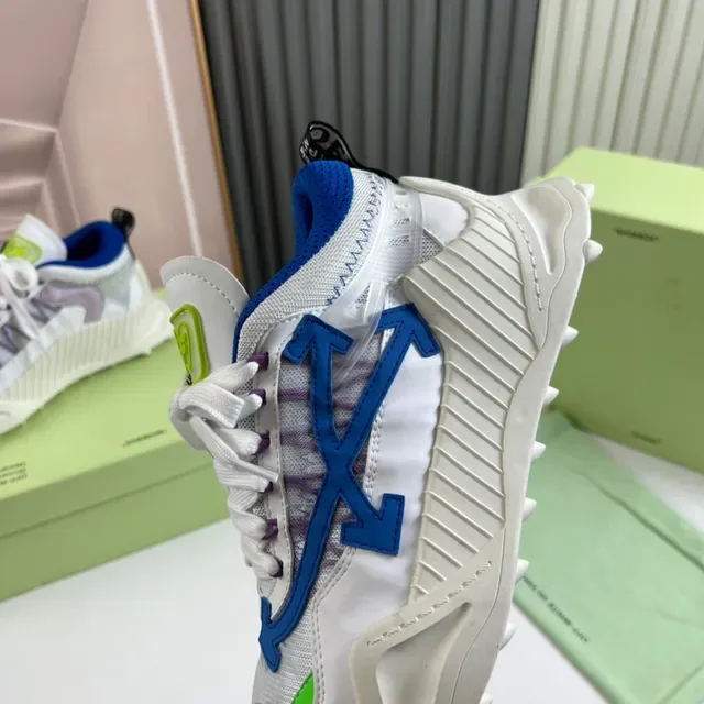 Off-White Blue Sole Diagonal Arrow Logo Chunky Sneakers 3