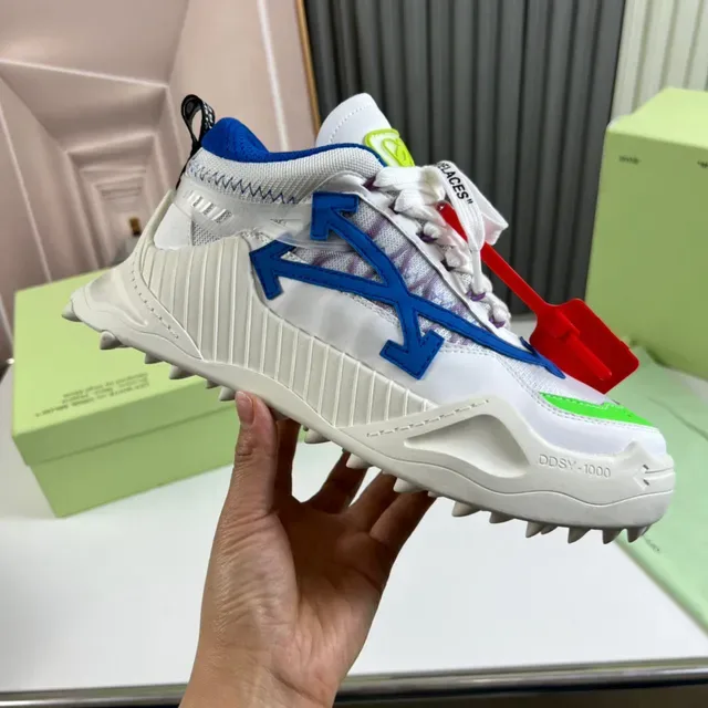 Off-White Blue Sole Diagonal Arrow Logo Chunky Sneakers 4