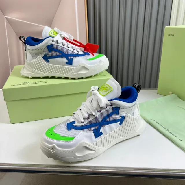 Off-White Blue Sole Diagonal Arrow Logo Chunky Sneakers 7