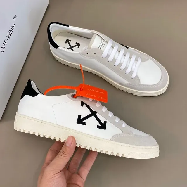 Off-White Logo Flecha Diagonal Zapatillas Lifestyle Blanco y Gris 6