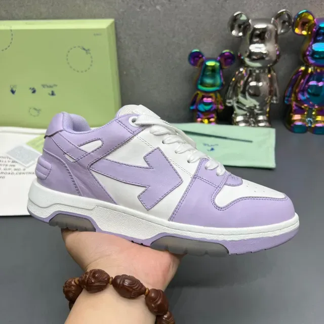 Off-White Sneakers Lifestyle à Construction Panelée en Violette Basse 7