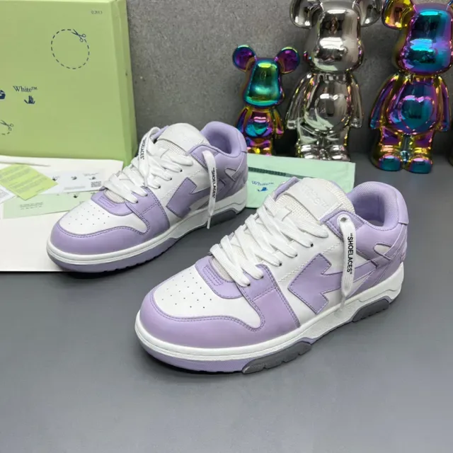 Off-White Sneakers Lifestyle à Construction Panelée en Violette Basse 8