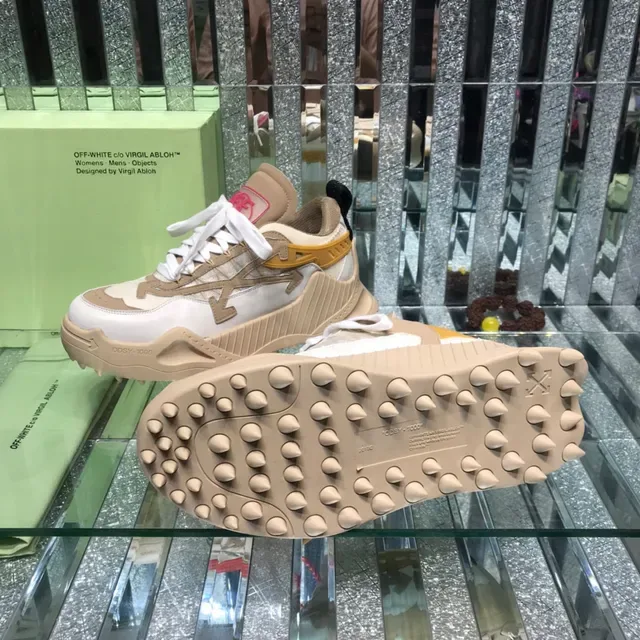 Off-White Runner Beige White Red Chunky Sneakers 2