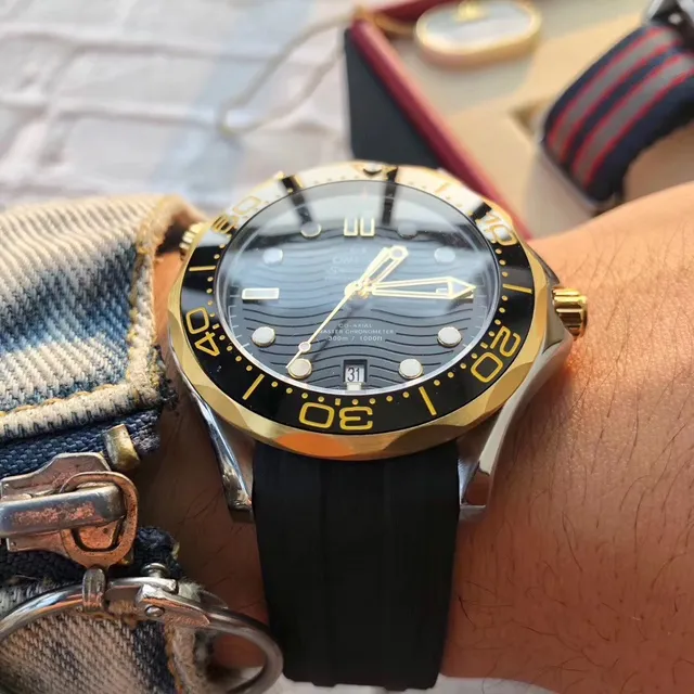 Omega Seamaster Professional Black Dial Gold-Tone Mechanical Watch 4