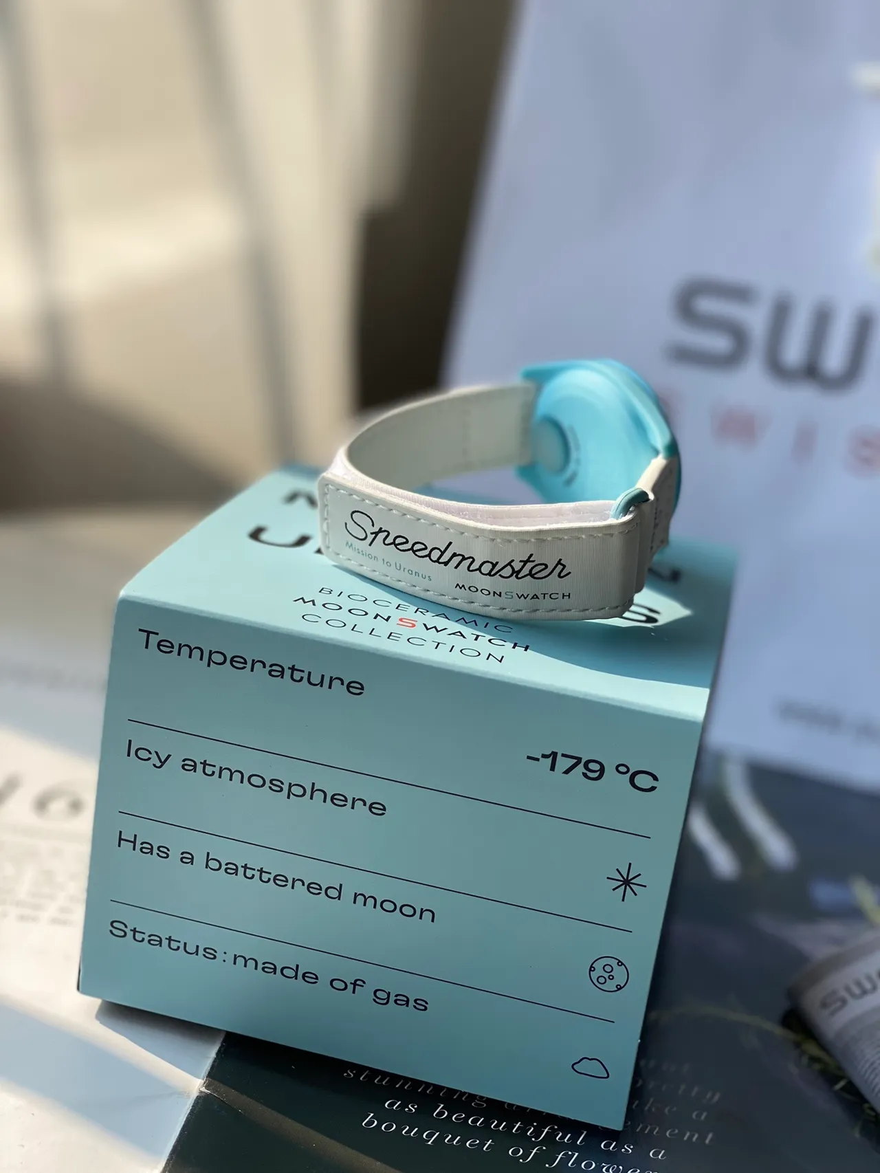 Omega Speedmaster Light Blue Chronograph Mechanical Watch 3