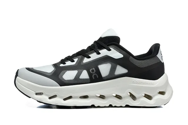 On Cloudmonster Black Gray White Running Shoes 4