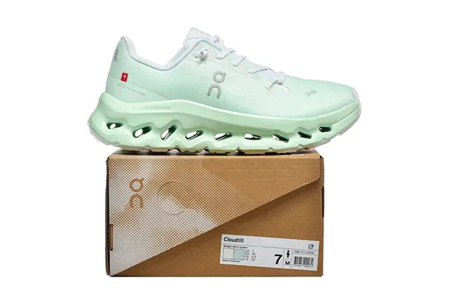 On Cloudmonster Mint Green Running Shoes 5
