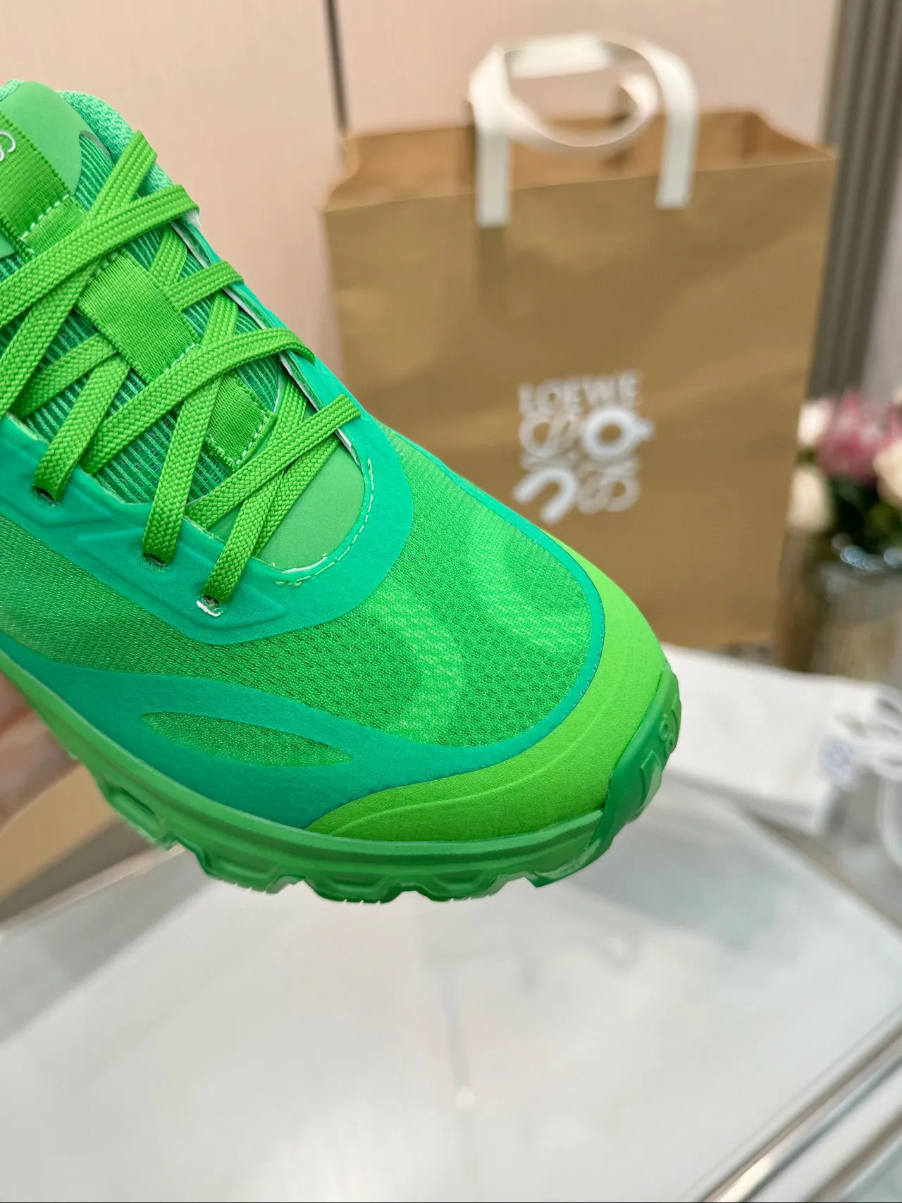On Cloudmonster Vibrant Green Chunky Sneakers 8