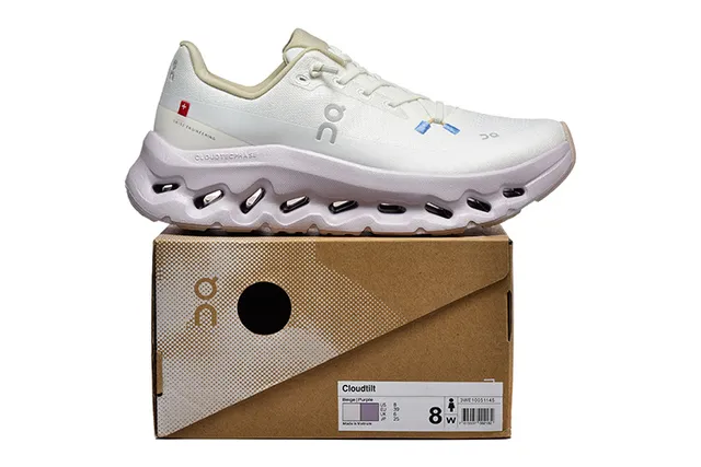 On Cloudmonster Branco Roxo Malha Engenharia Superior Esculpido Lavanda Solado Médio Tênis de Corrida 5
