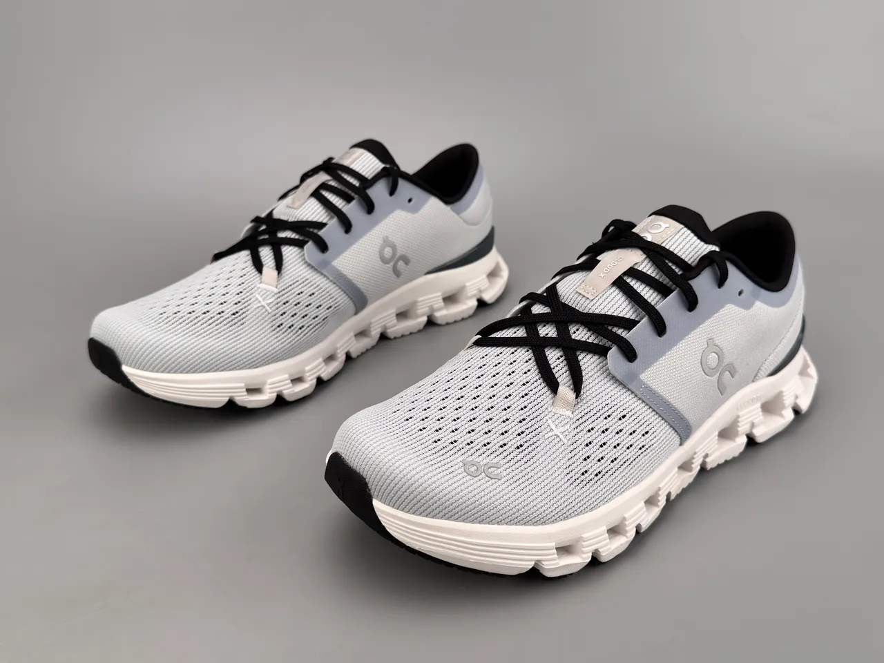 On Gray Black Engineered Knit Upper Segmented CloudTec Midsole Lifestyle Sneakers 5