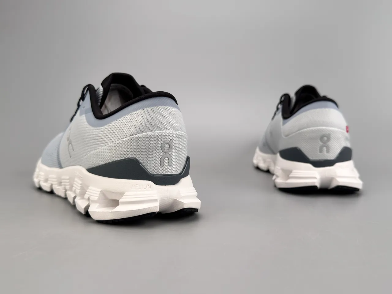 On Gray Black Engineered Knit Upper Segmented CloudTec Midsole Lifestyle Sneakers 6