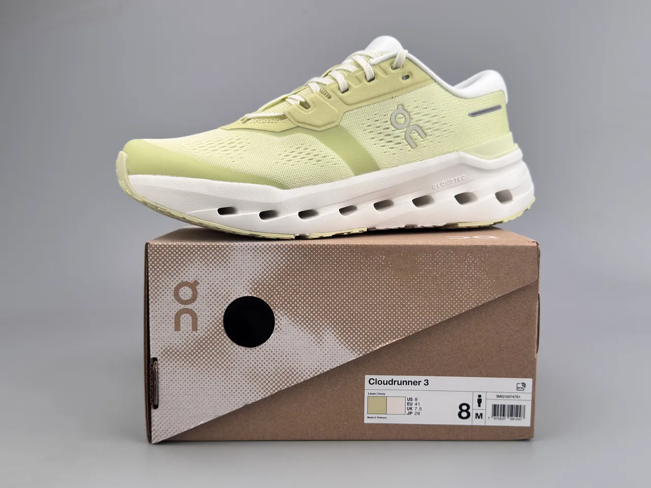 On Verde Blanco Superior de Malla Ingenieril Huecos CloudTec Mediasuela Pods Zapatos de Running 5