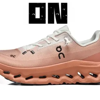 On Pink Beige Engineered Mesh Upper Sculpted Terracotta Midsole Running Shoes