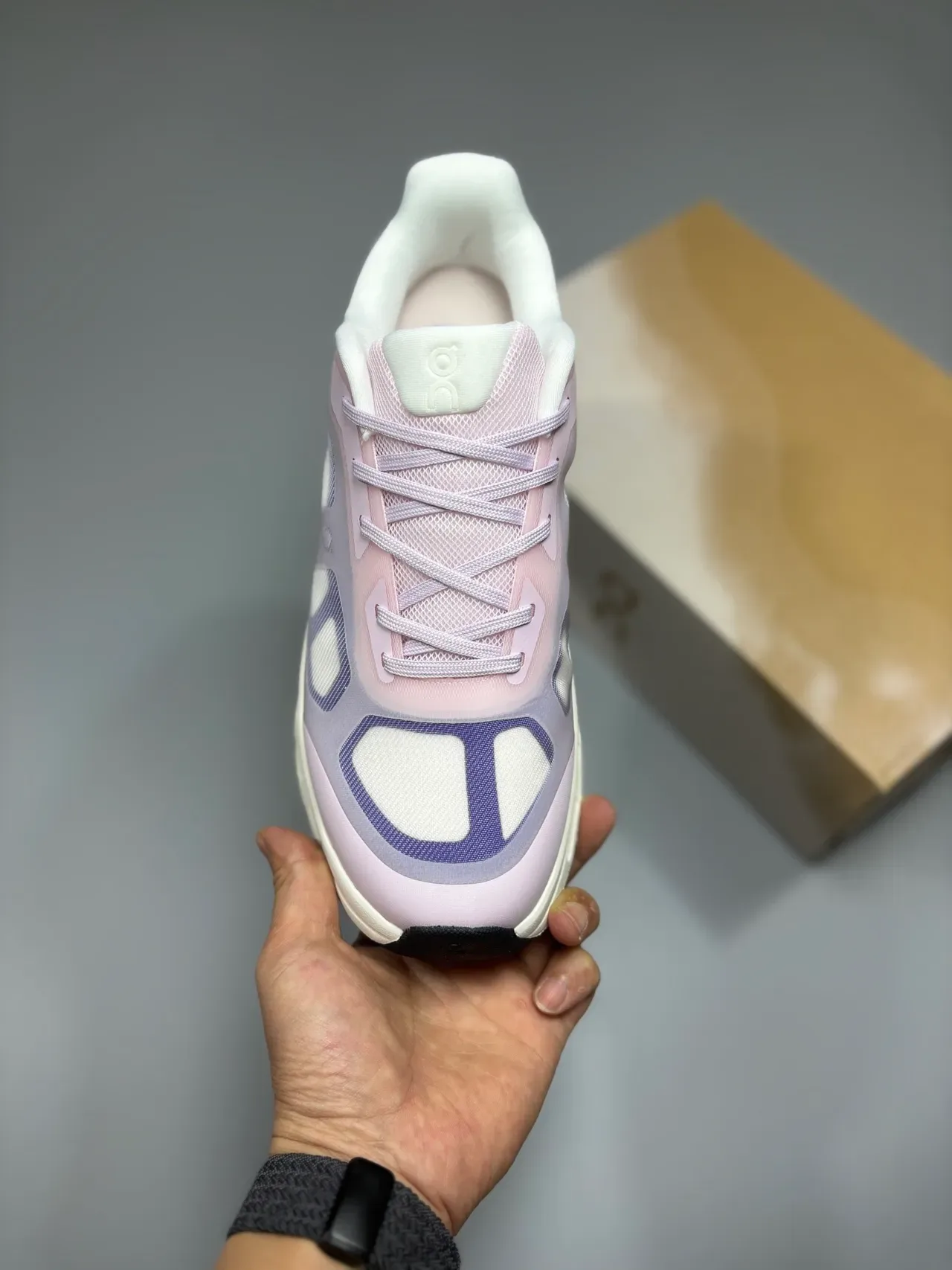 On Rosa Púrpura Esculpido Hueco Mediasuela Malla Ingenierizada Upper Zapatillas 2