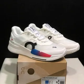 On THE ROGER Pro2 White Sky Blue Running Shoes
