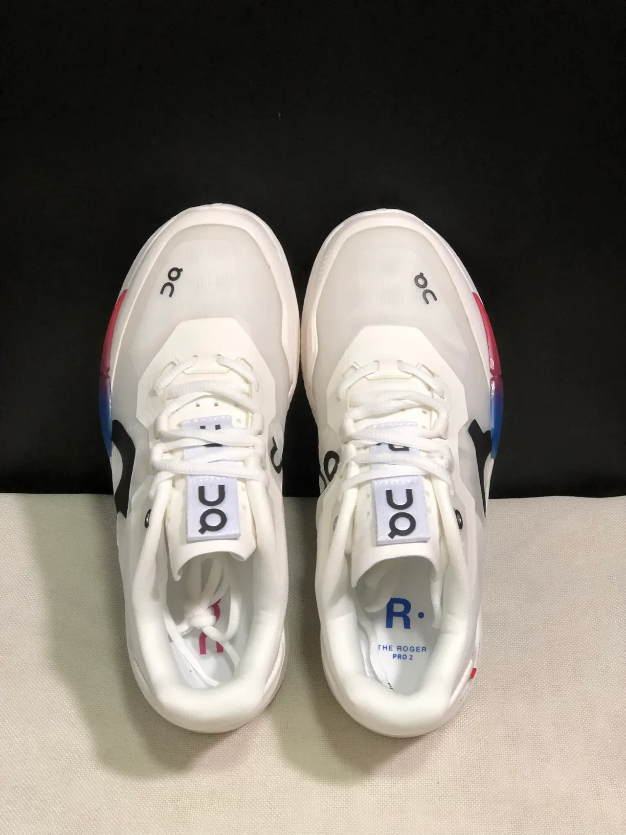On THE ROGER Pro2 White Sky Blue Running Shoes 5
