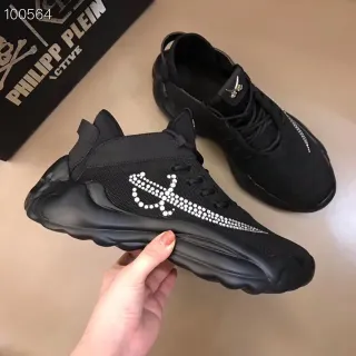 Philipp Plein Active Black Crystal Sword Logo Chunky Sneakers