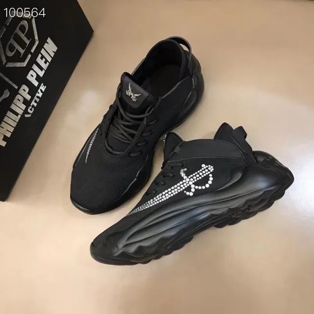 Philipp Plein Active Black Crystal Sword Logo Chunky Sneakers 3