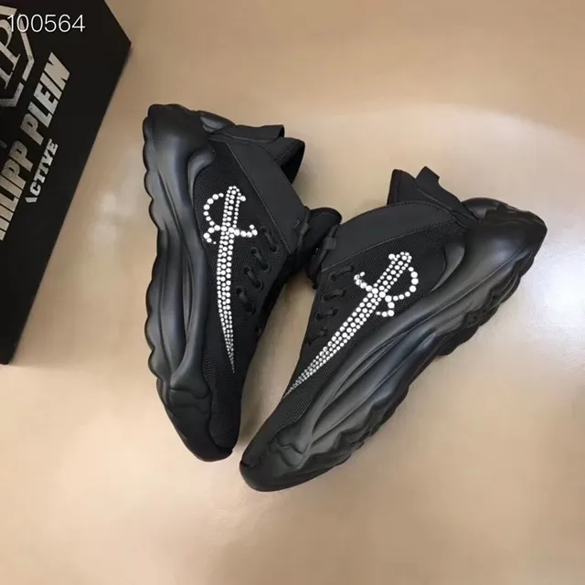 Philipp Plein Active Black Crystal Sword Logo Chunky Sneakers 8