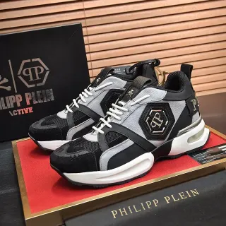Philipp Plein Active 黑灰白 厚底运动鞋